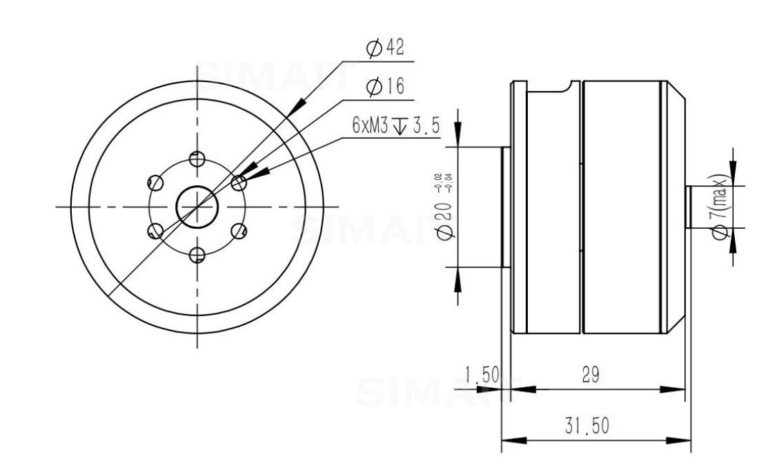 FOR DAMIAO DM-H3510 BLDC Hub M - огляд і ціна Direct Drive Servo Motor Robotics